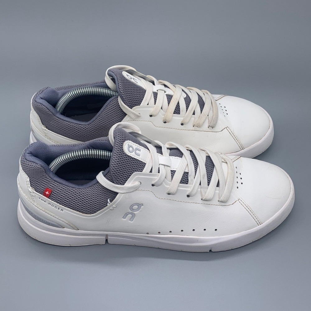 On Running The Roger Advantage White Grey Tennis Shoes Men's Sz 10.5